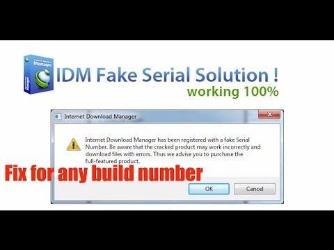 How to fix idm fake serial key